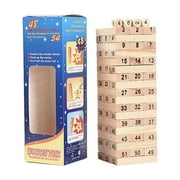 Mfigree Creative Tumble Tower Game Classic Game with Hardwood Stacking Tower Game for 1 Or More Players Kids Ages 6 and Up | Christmas Stocking Stuffers Gifts for Kids