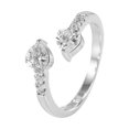 thumbnail image 1 of Mfigree Diamond Zirconia Heart Ring Female Open Rose Zirconia Ring Finger Ring Light Fashion Jewelry Statement Ring Set, 1 of 7