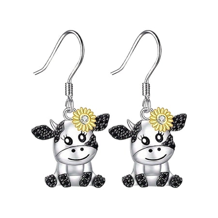 Mfigree European And American Temu Border Hot Cartoon Calf Pendant Earrings Necklace Gift