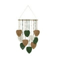 thumbnail image 1 of Mfigree Farmhouse Handmade Macrame Wall Hanging Leaves Large Boho Feather Tapestry Chic Yarn Woven Art Decor for Nursery Bedroom and Living Room for Indoor Boho Home Decor, 1 of 6