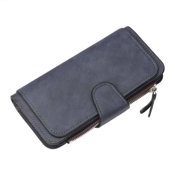 Mfigree Fashion Women Wallet Leather Clutch Card Holder Purse Lady Long Handbag Multi Card Buckle Wallet, Ladies Large Capacity Travel Purse Gift