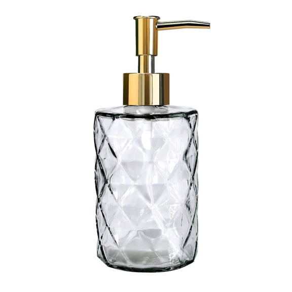 Mfigree Glass Lotion Bottle, 330ml Liquid Hand Soap Dispenser, Rustproof Pump for Kitchen & Bathroom, Great for Lotions, Essential Oil, Liquid Soaps Clear