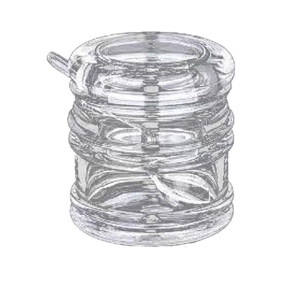 Mfigree Glass Sugar Bowl with Lid & Spoon - Clear Crystal-style Container for Coffee/Tea Stations, Dry Food Storage for Granulated Sweeteners & Condiments, 4 Size Options