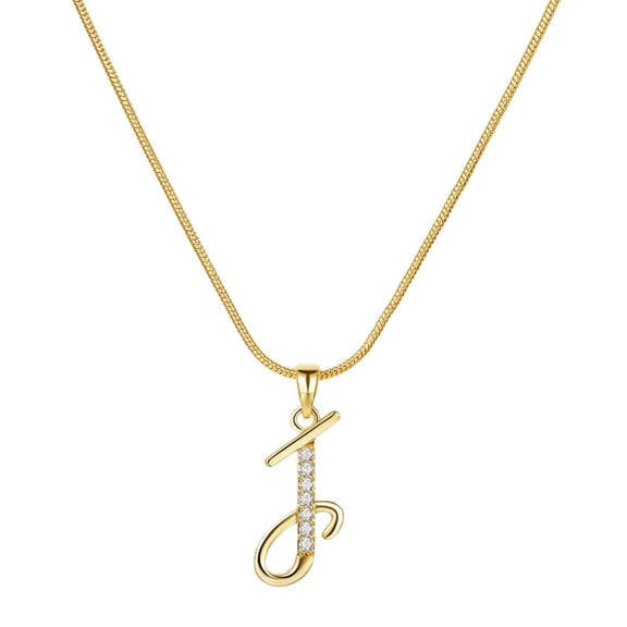 Mfigree Initial Rhinestone Necklace Gold Plated Initial Necklace A Z 26 Alphabet Letter Necklace For Women Jewelry Necklace