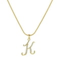 thumbnail image 1 of Mfigree Initial Rhinestone Necklace Gold Plated Initial Necklace A Z 26 Alphabet Letter Necklace For Women Jewelry Necklace, 1 of 4