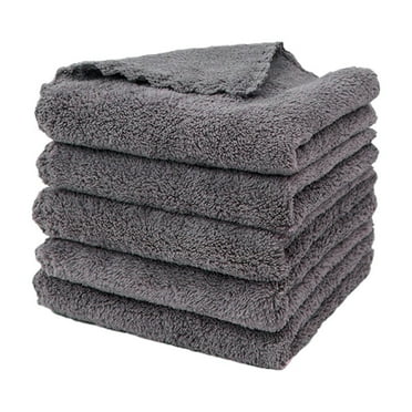 Mfigree Microfiber Cleaning Cloth 10 Pack Cleaning Rag Cleaning Towels, Reusable Microfiber Towels for Cars, Assorted with 4 Color Assorted(Green/White/Yellow//Black)