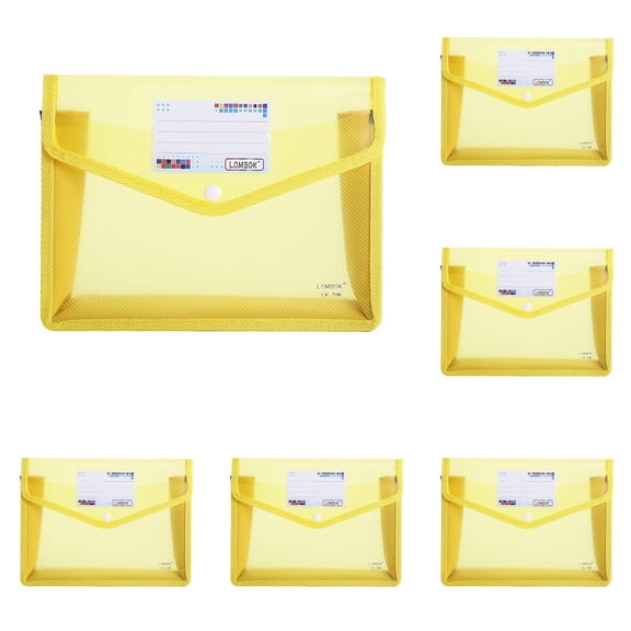 Mfigree Plastic File Folders Legal Size Expandable Document Folder with Snap Button Closure, A4 Expanding File Wallet Envelopes Pouch with Label Pocket, Office & Stationery