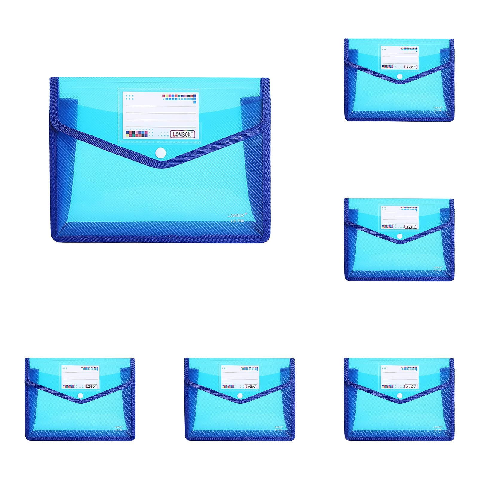 Mfigree Plastic File Folders Legal Size Expandable Document Folder with Snap Button Closure, A4 Expanding File Wallet Envelopes Pouch with Label Pocket, Office & Stationery