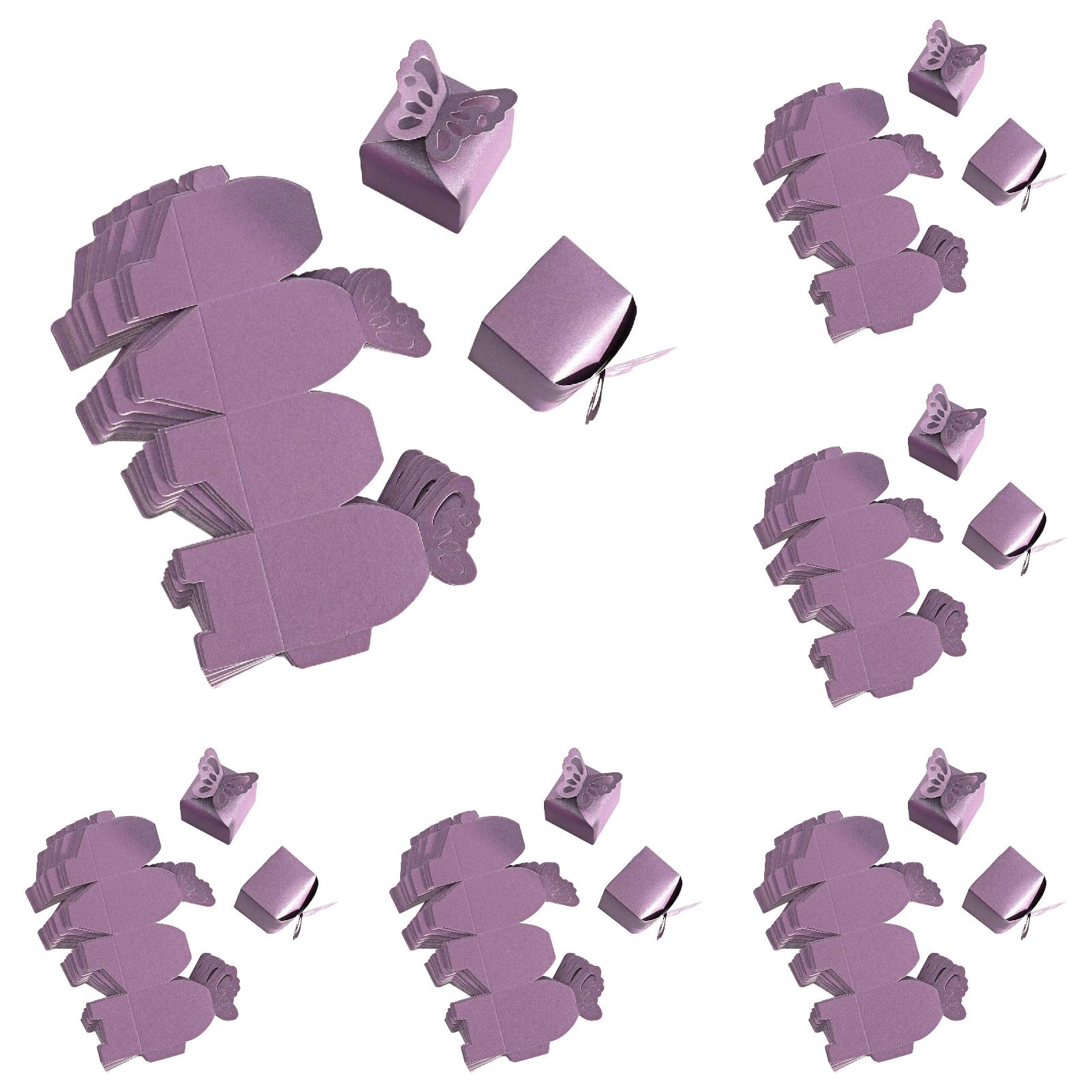 Mfigree Purple Wedding Party Favors Treat Boxes - Mother Day Party ...