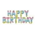 thumbnail image 1 of Mfigree Self Inflating Happy Birthday Balloons Banner Bunting 16 inch Letters Foil for Women, Men, Boys & Girls Kids and Adults, Reusable, Party Supplies, 1 of 2