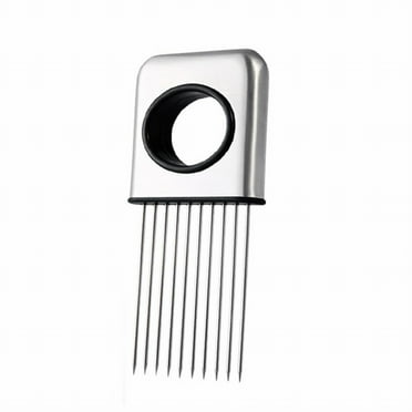 Mfigree Stainless Onion Slice Holder, Upgraded Onion Holder for Slicing Multifunctional Onion Chopper Cutter Loose Meat Pin Vegetable Slicer for Lemon Potato Tomato Holder, Slicing Assistant Tool