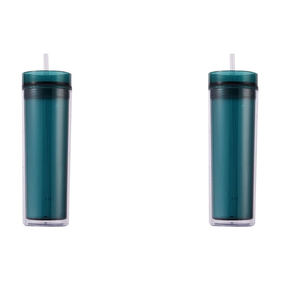 Mfigree Tall Skinny Tumblers Acrylic 16 Ounce Tumblers for Beer, Iced Coffee, Tumbler Cup Double Walled Plastic Acrylic Pastel Tumblers Cups for Whiskey, Soda, Tea, Water, Gift