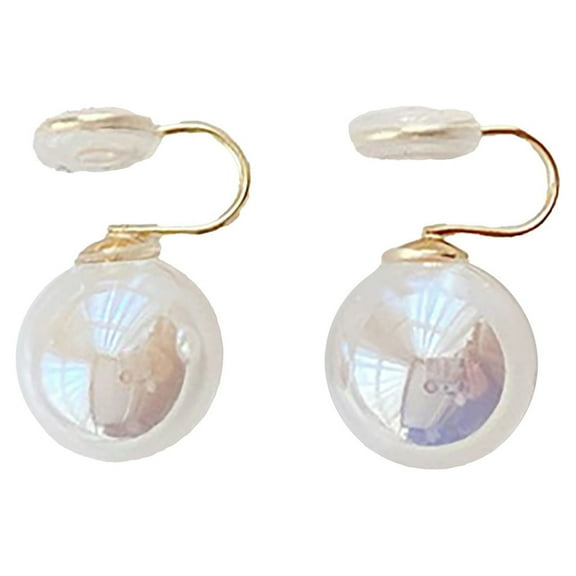 Mfigree White Freshwater Pearl Stud Clip On Earring for Women, Non-Pierced Earring Birthday Gift, Jewelry Gifts for Women, Jewelry Gift for Her, Mother's Day Gift