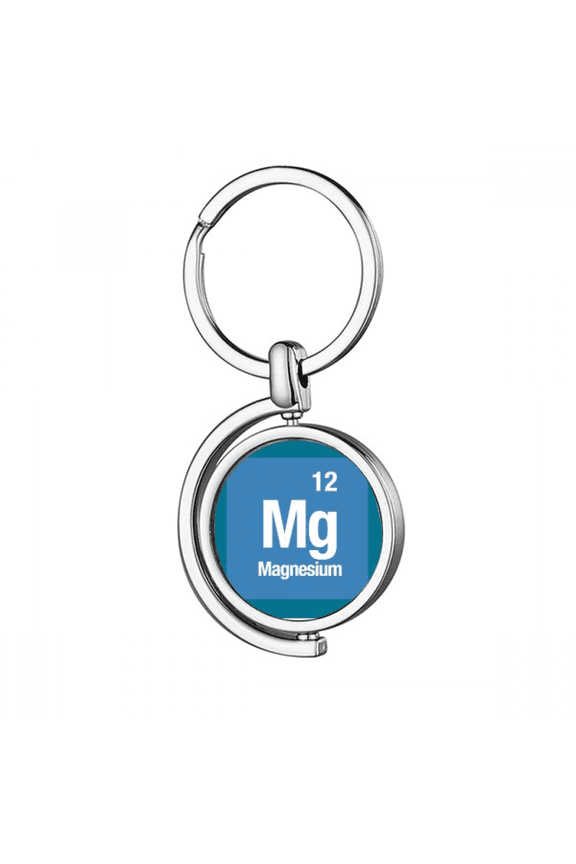Mg Magnesium Checal Element chem Rotating Keychain Metal Keyring Holder