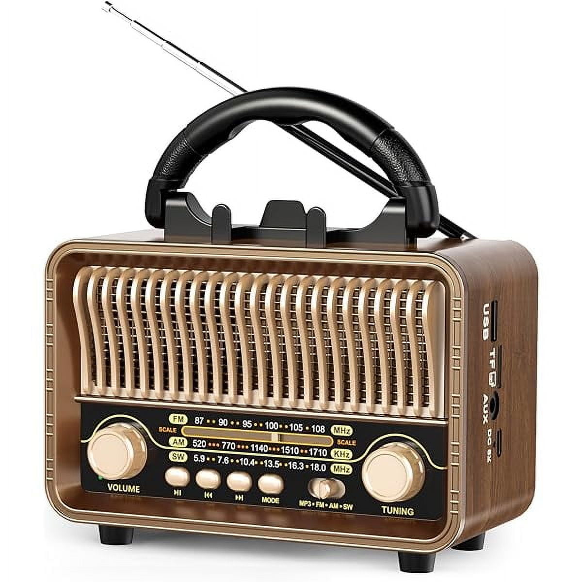 Mg002 Retro Vintage Portable Radio Am Fm Sw,Transistor Radio Battery ...