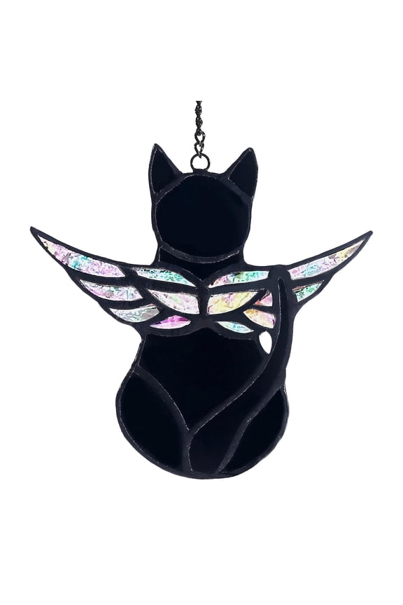 Angel Cats Memorial Gift - Colorful Hanging Ornament for Pet Loss, Sympathy Keepsake Decoration for Cat Lovers, Ideal Bereavement Gift