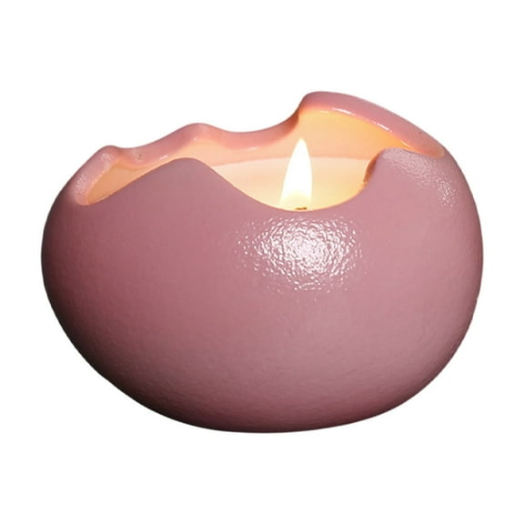 Mgaxud Creative Eggshells Ceramic Candle Cup - Elegant Aromatherapy Candle Holder, Perfect Gift for Weddings, Housewarmings, and Home Decor - Stylish and Cozy Decorative Piece