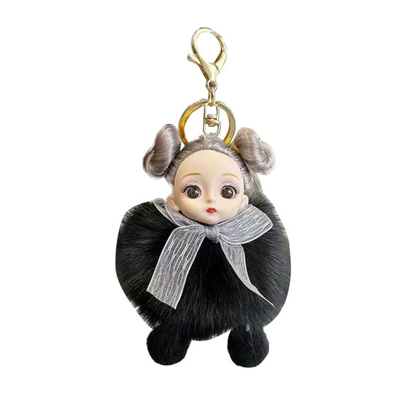 Mgaxud Cute Furry Doll Keychain Pendant - Exquisite Toy Backpack Decoration, Soft Plush Accessory for Bags and Car Keys, Perfect Gift and Eye-Catching Accessory
