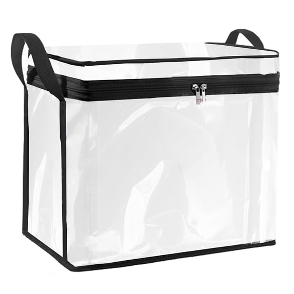 Mgaxud Foldable Comic Storage Box with Carry Handles and Transparent Window - Water-Resistant, Multipurpose Organization for DVDs, Books, and More