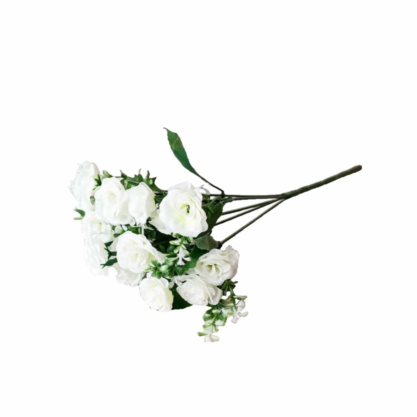 Mgaxud Highly Authentic Artificial Roses - 15 Mini Plastic Flowers for ...