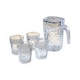 thumbnail image 1 of Mgaxud Large Capacity Plastic Refrigerator Jug with Wavy Pattern Dishwasher Safe Drink Pitcher for Iced Coffee Lemonade and Infused Water, 1 of 6