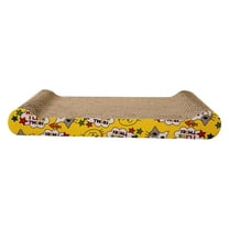 Mgaxud Large Corrugated Cardboard Cat Scratching Post Bed Combo - Durable Indoor Pet Furniture and Toy for Cats to Scratch, Sharpen Claws, and Rest