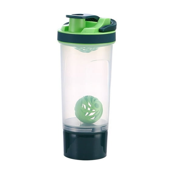 Mgaxud Leak-Proof 700ml Double-Layer Portable Protein Shaker Cup, Lightweight Fitness Sports Water Bottle with Filter and Storage Tank