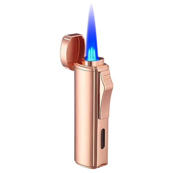 Mgaxud Refillable Butane Torch Lighter - Windproof Flame, Portable Pocket Size for Outdoor Activities, Ideal for Kitchen, Barbecue, and Camping - Perfect Men's Gift