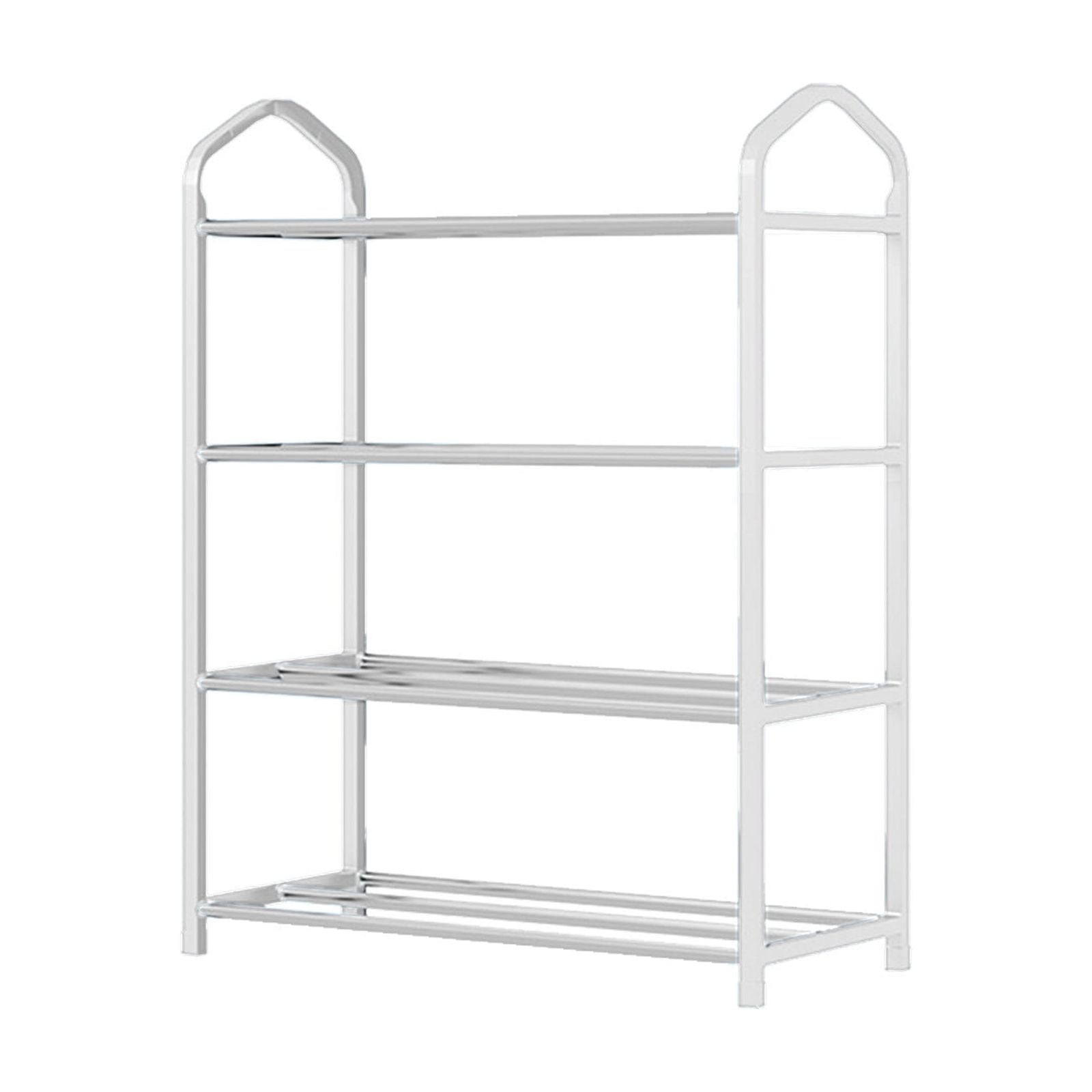 Mgaxud Shoe Rack Storage Organizer - 4 Tiers Metal Shelves for Bedroom ...