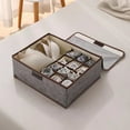 thumbnail image 1 of Mgaxud Sock and Underwear Storage Case with Lid - Fabric Divider Drawer Organizer for Closet Space Saving, 1 of 7