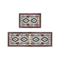 thumbnail image 1 of Mgaxud Two Piece Non-Slip Ethnic Kitchen Rug Set - Absorbent, Washable, Durable Floor Mats for Kitchen & Bathroom; Ergonomic Fatigue Resistance, Stain Resistant, Versatile Use, 1 of 6