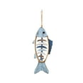 thumbnail image 1 of Mgaxud Vintage Blue Wooden Fish Wall Decor - Nautical Art for Home, Bathroom, and Bedroom, 1 of 7