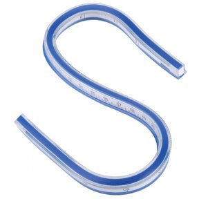 Mgaxyff 1 pcs Flexible Plastic Curve Rule Ruler Drafting Drawing Measure Tool Craft Supplies, Plastic Curve Rule, Curve Ruler