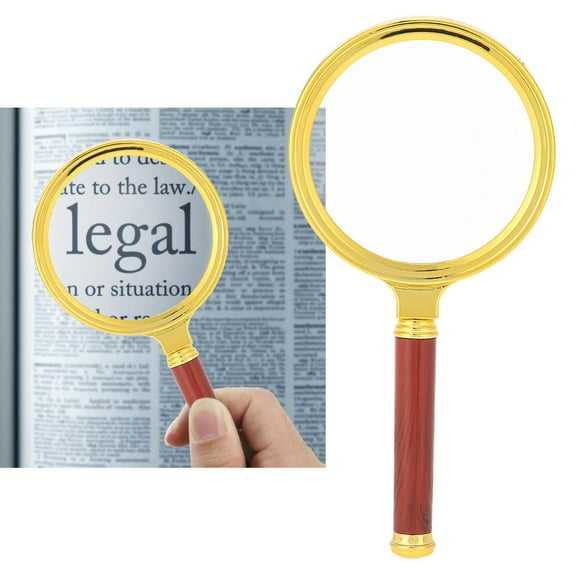 Mgaxyff 10X Magnifier Handheld Loupe with Detachable Wooden Handle for Reading Jewelry Checking, Jewelry Magnifier,Magnifier