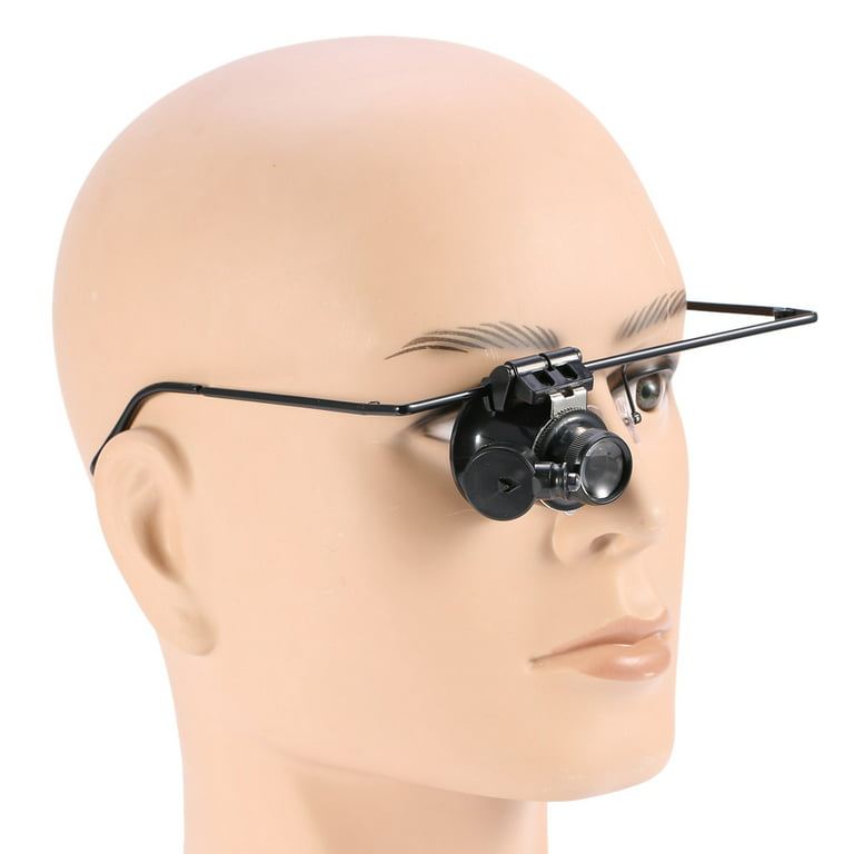 Mgaxyff 20X Magnification Single Eyeglass Magnifying Jeweler Watch Repair  LED Light Magnifier, Lens Glasses Magnifier, Magnifying Eye Glasses