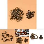 Mgaxyff 20pcs DIY Leather Craft Metal Rivet Studs Rivet With Pull Ring Buckle for Purse /Phone Case Decoration, Head Button Stud