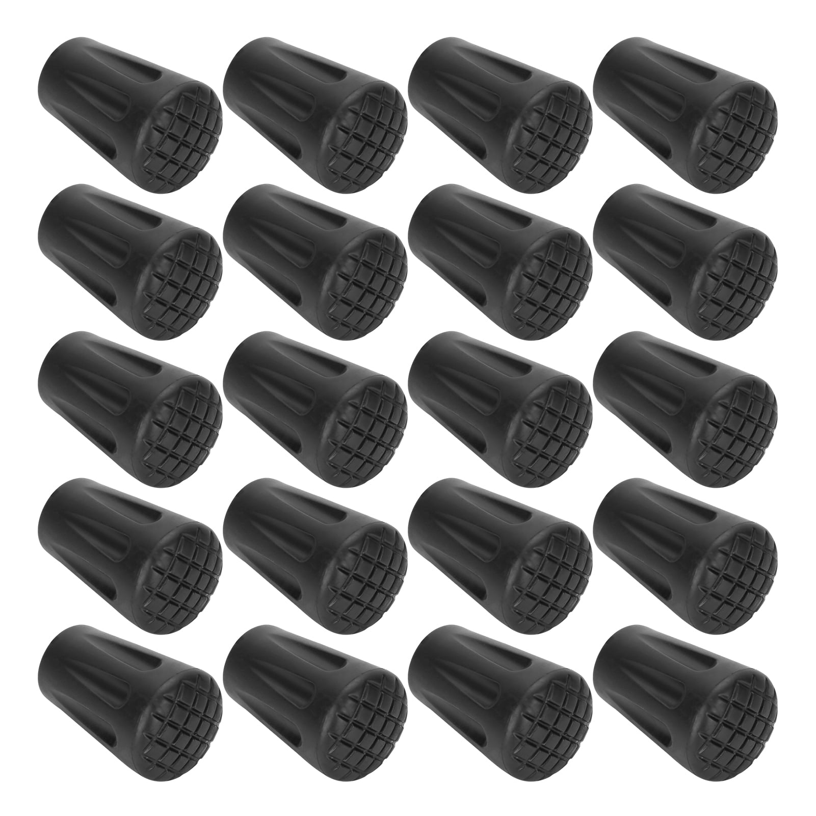 Mgaxyff 20pcs/Pack Heavy Duty Rubber Walking Stick Tips Ferrule Protectors Cane End Tips,Walking Stick Tips