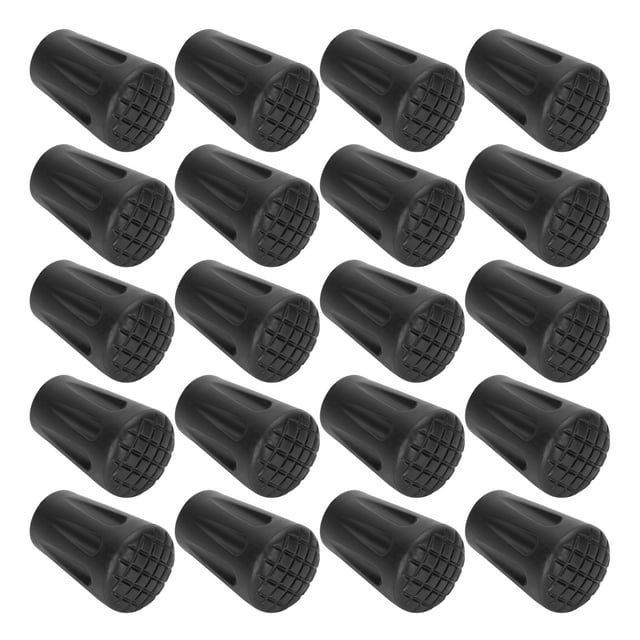 Mgaxyff 20pcs/Pack Heavy Duty Rubber Walking Stick Tips Ferrule