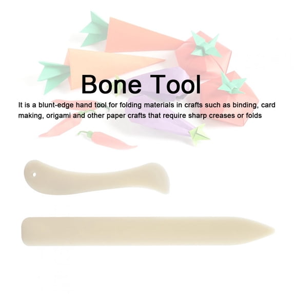 Mgaxyff 2PCS/Set White Bone Folder Paper Creaser Tool Scoring Folding Creasing Edges, Bone Folder Tool, Bone Folders