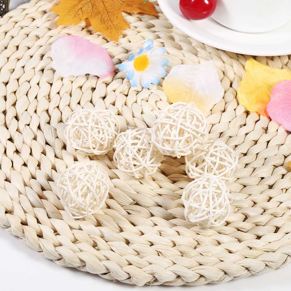 Mgaxyff 5 Colors 20Pcs Decorative Rattan Balls Ornaments Wedding