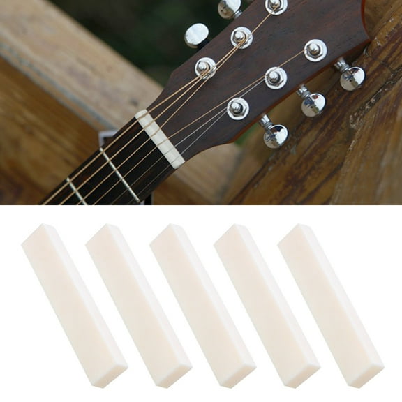 Mgaxyff Bass,DIY Blank Buffalo Bone Nut String Pillow for Classical Electric Acoustic Guitar 52x6x10mm, Acoustic Guitar