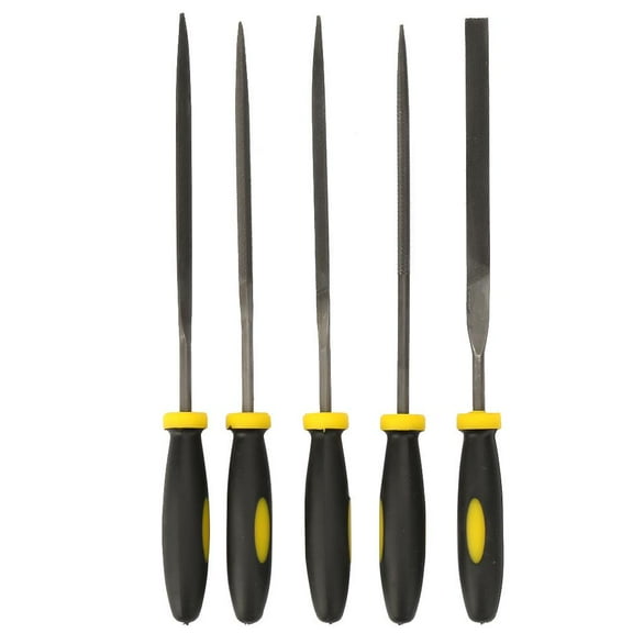 Mgaxyff 5pcs Steel Rasp Wood File Set Convenient Mini Assorted Flat File Kit