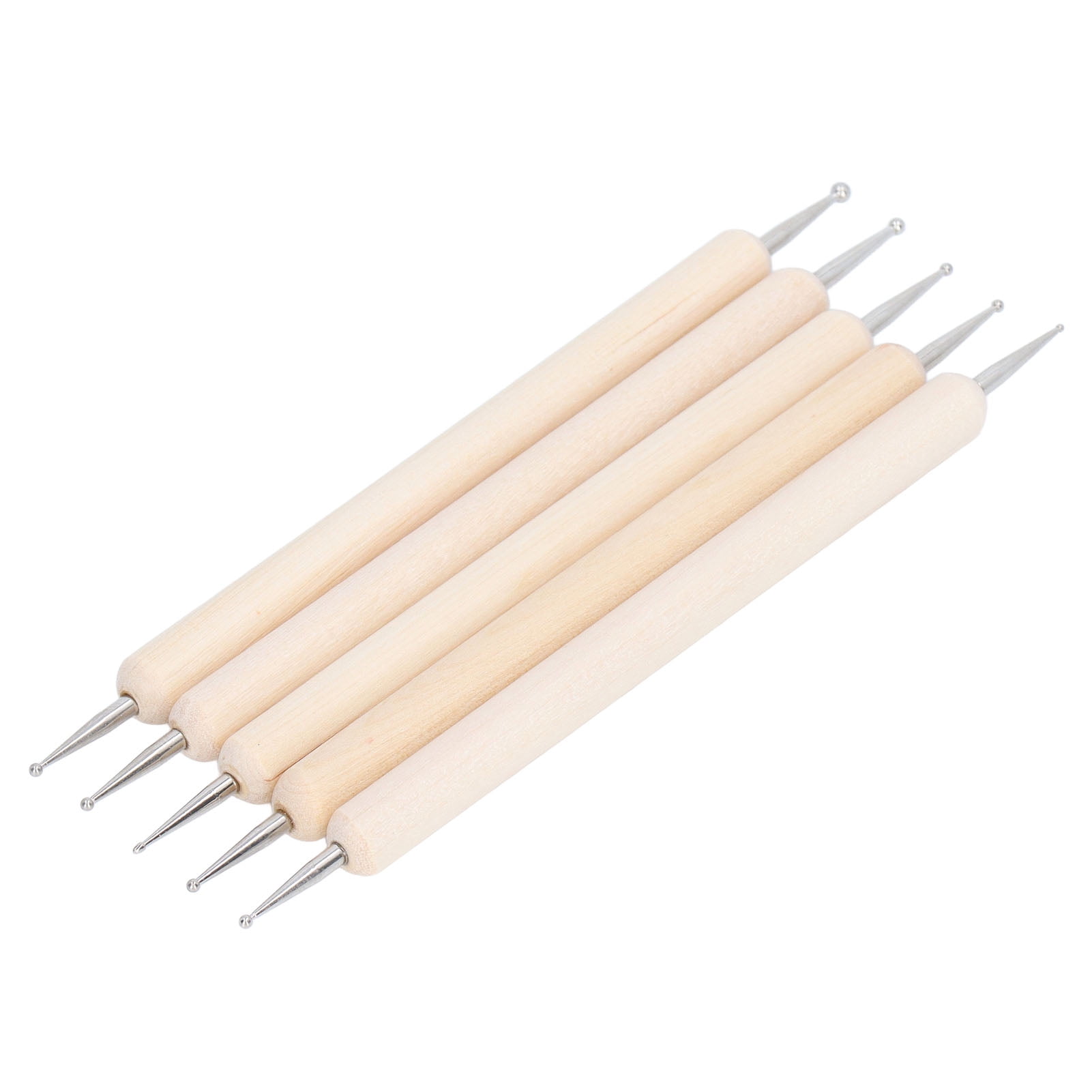 Mgaxyff 5pcs Tracing Stylus DIY Making Wooden Handle Stainless Steel