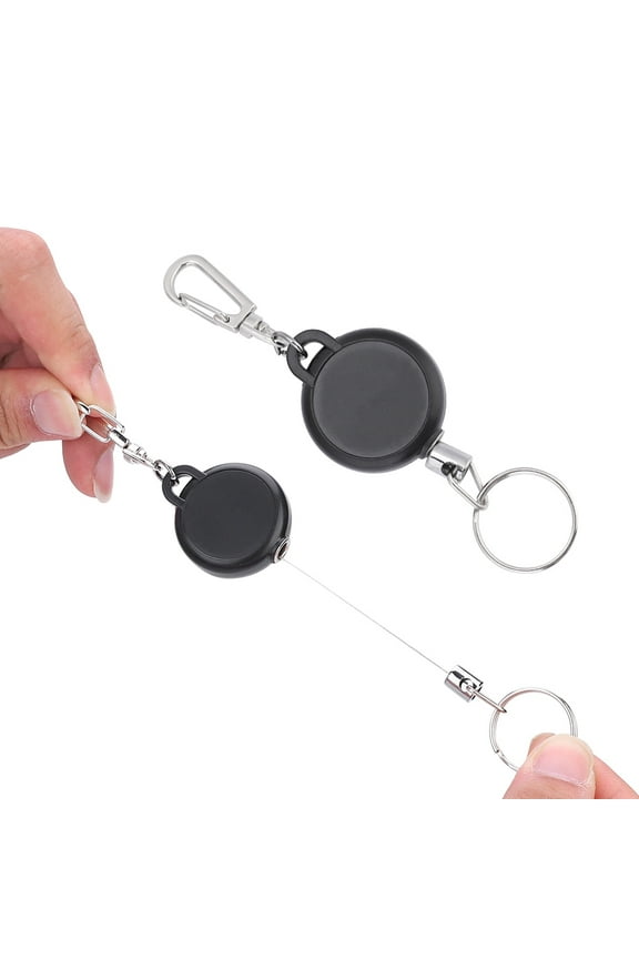 60cm Stainless Steel Wire Rope Retractable Key Chain Stretching Key Clasp Anti Lose Keyring, Retractable Keyring,Keychain