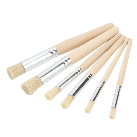 Mgaxyff 6PCS Wooden Stencil Brushes, Natural  Stencil Brushes for Acrylic Painting, Oil Painting, Watercolor Painting, Card Making,  Art Crafts Project (3 Sizes)