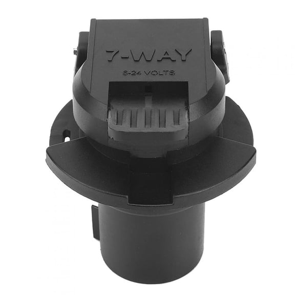 Mgaxyff 7-Way Power Socket,Trailer Accessory,7-Way RV Blade Power Socket Plug Accessory US 6-24V for 7-Pin RV and Trailer