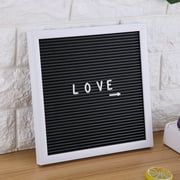 Mgaxyff 9.84x9.84inch Felt Letter Board,Message Felt Letter Board Sign Changeable Letters Numbers,Black
