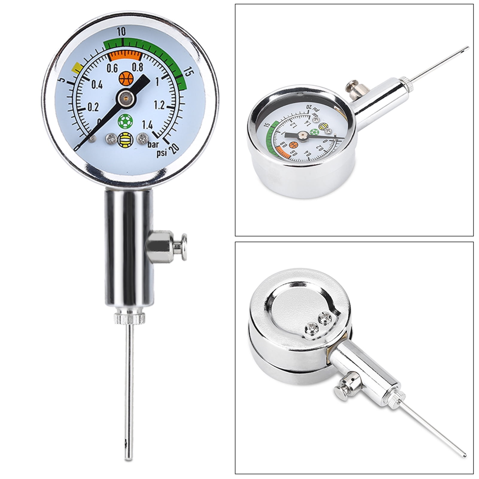 Mgaxyff Air Guage,Mini Ulitity Air Pressure Gauge Barometer Tool for Basketball Football Volleyball,Pressure Gauge