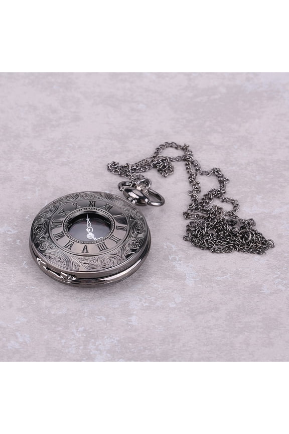 Analog Pocket Watch,Classical Quartz Analog Alloy Pocket Watch Necklace Pendant with Chain, Quartz Pocket Watch