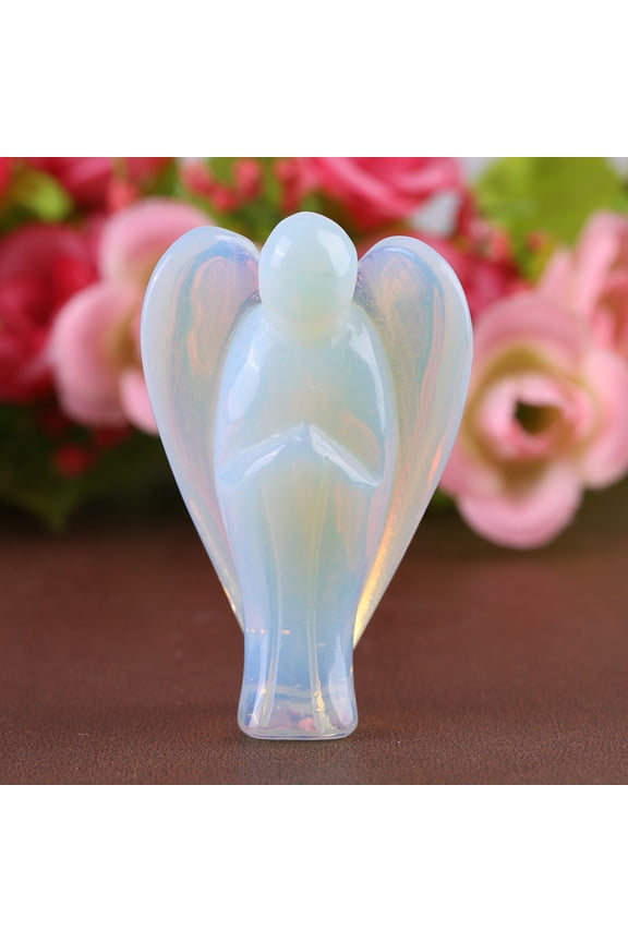 Angel Shape Crystal Pendant ,Natural Energy Charged Guardian Angel Shape Crystal Healing Stone Gift